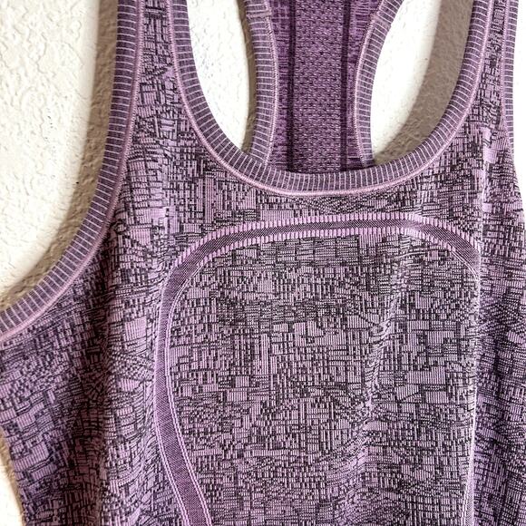 Lululemon Swiftly Racerback 2016 Seawheeze Heathered Lullaby Purple Womens 6 - Picture 4 of 5